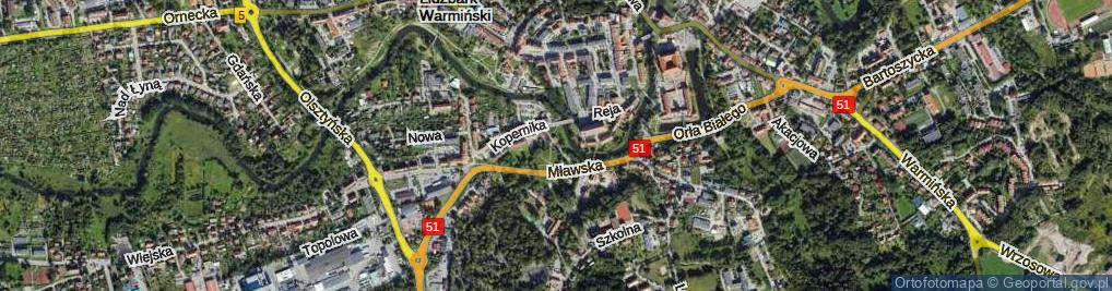 Zdjęcie satelitarne Zamkowa ul.